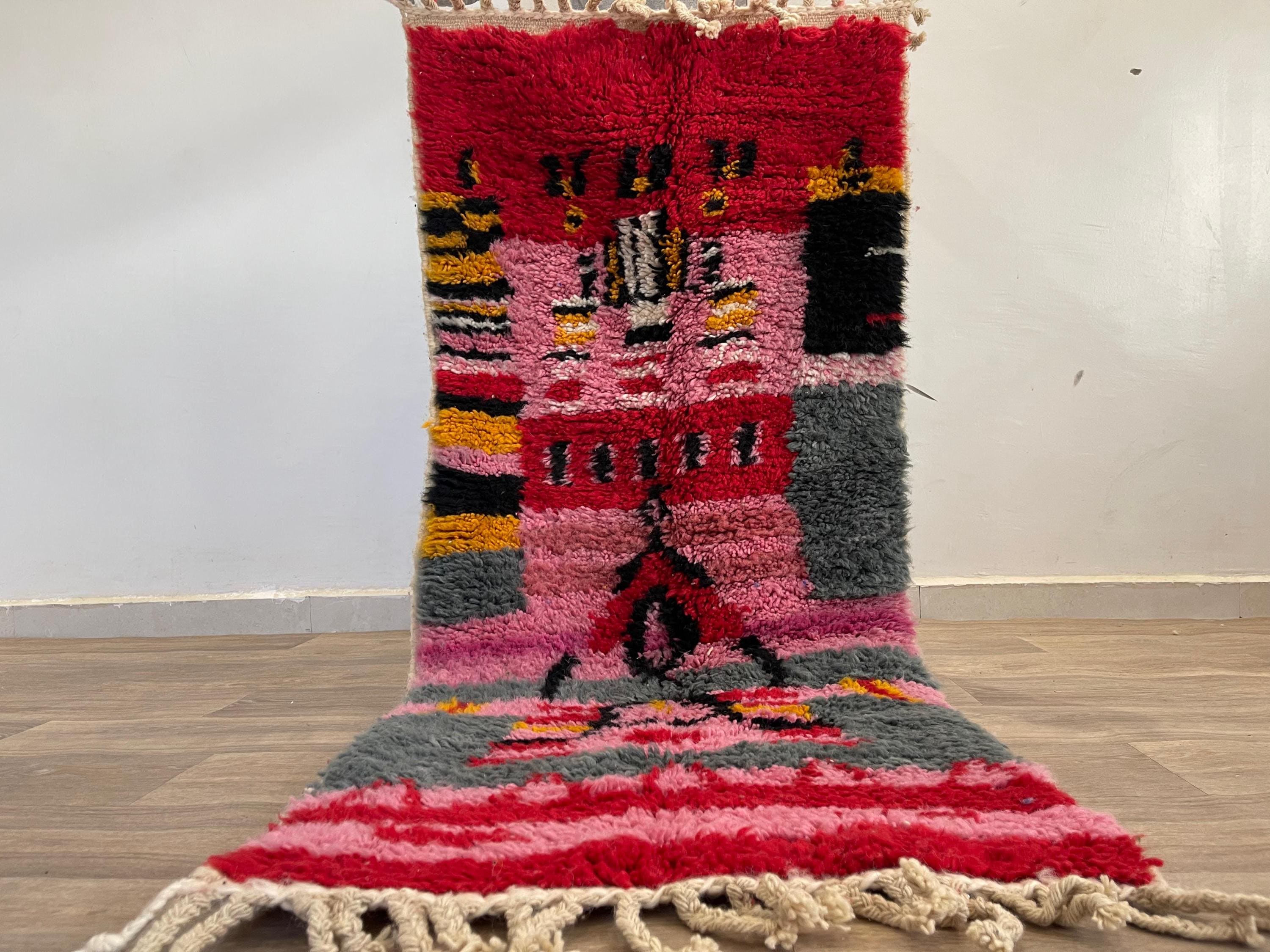 Vintage Moroccan Wool Runner Rug 