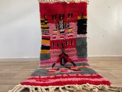 Vintage Moroccan Wool Runner Rug 